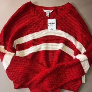 Forever 21 red striped sweater BNWT